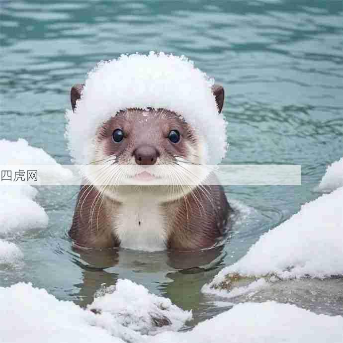 真大眼萌妹啊！AI小水獭！